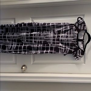 Black and white cocktail or work dress
